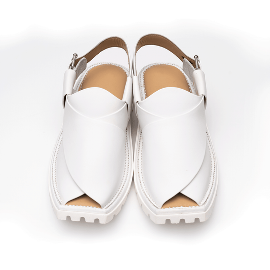 Upstreet White kaptan Vibram Sole - Upstreet Co